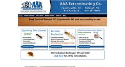 Desktop Screenshot of aaaexterminatingonline.com