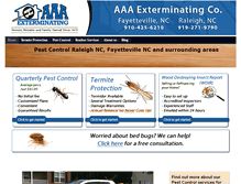 Tablet Screenshot of aaaexterminatingonline.com